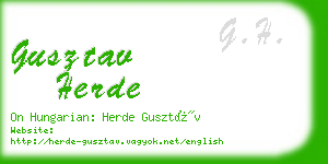 gusztav herde business card